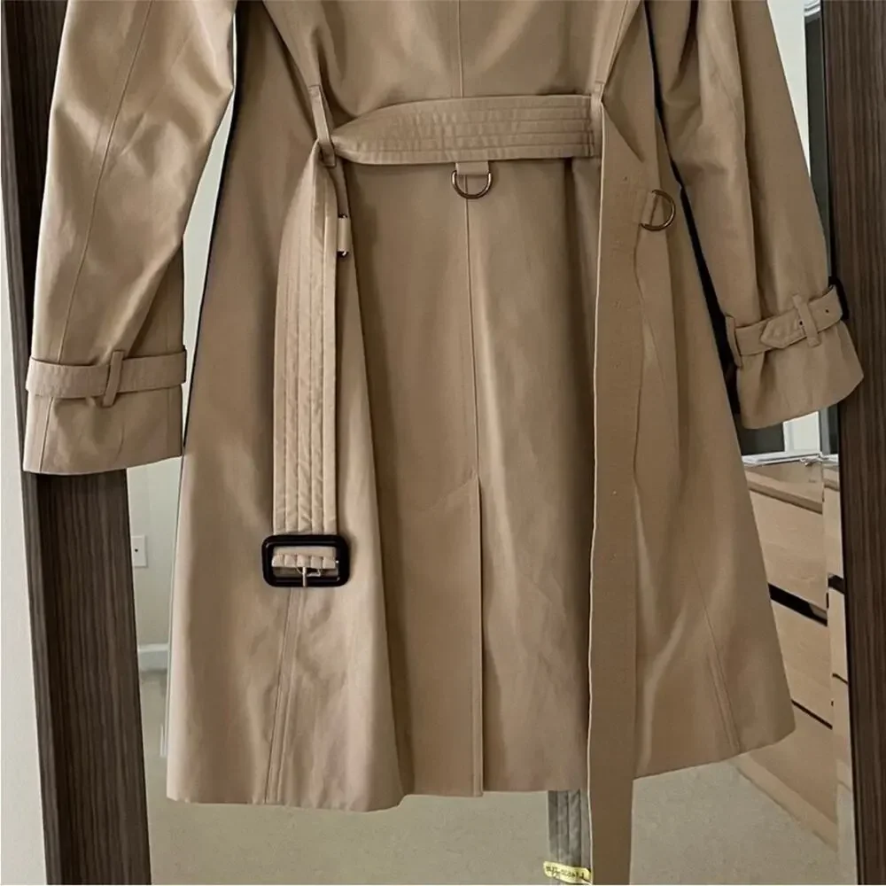 BURBERRY Kensington Long Trench Coat Jacket 2 - Picture 10 of 13